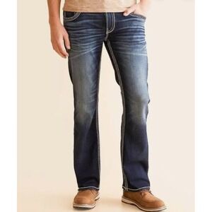 Buckle Black Mens Fit No 3 Slim Bootcut Stretch Bootleg Jeans Size 32/30 (32S)